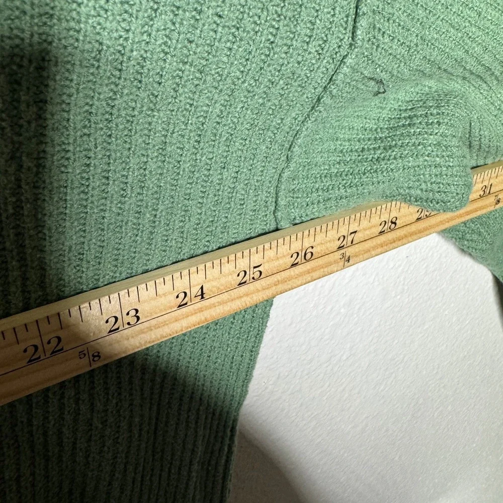 Aerie Womens M‎ Sage Green Oversized Ribbed Crew Neck Cotton Blend Knit Sweater